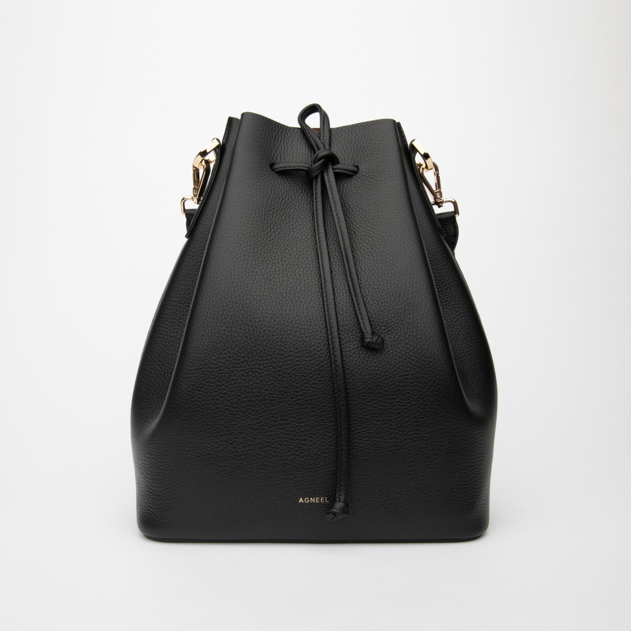 Alessa large pebbled leather satchel top